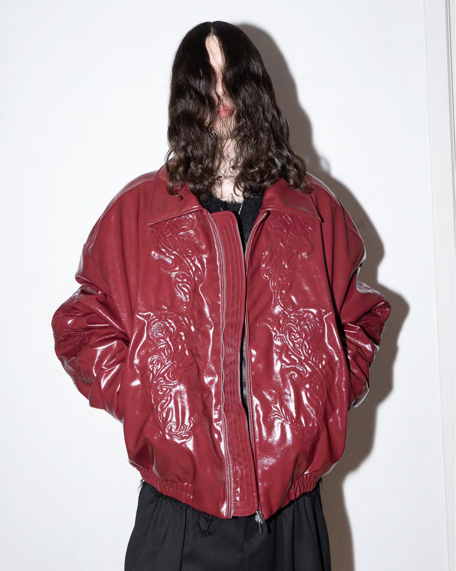 <span style="color: #f50b0b;">Last One</span> 【Pre-Order】1313 SELAH / VALPO ROSE ECO LEATHER JACKET RED