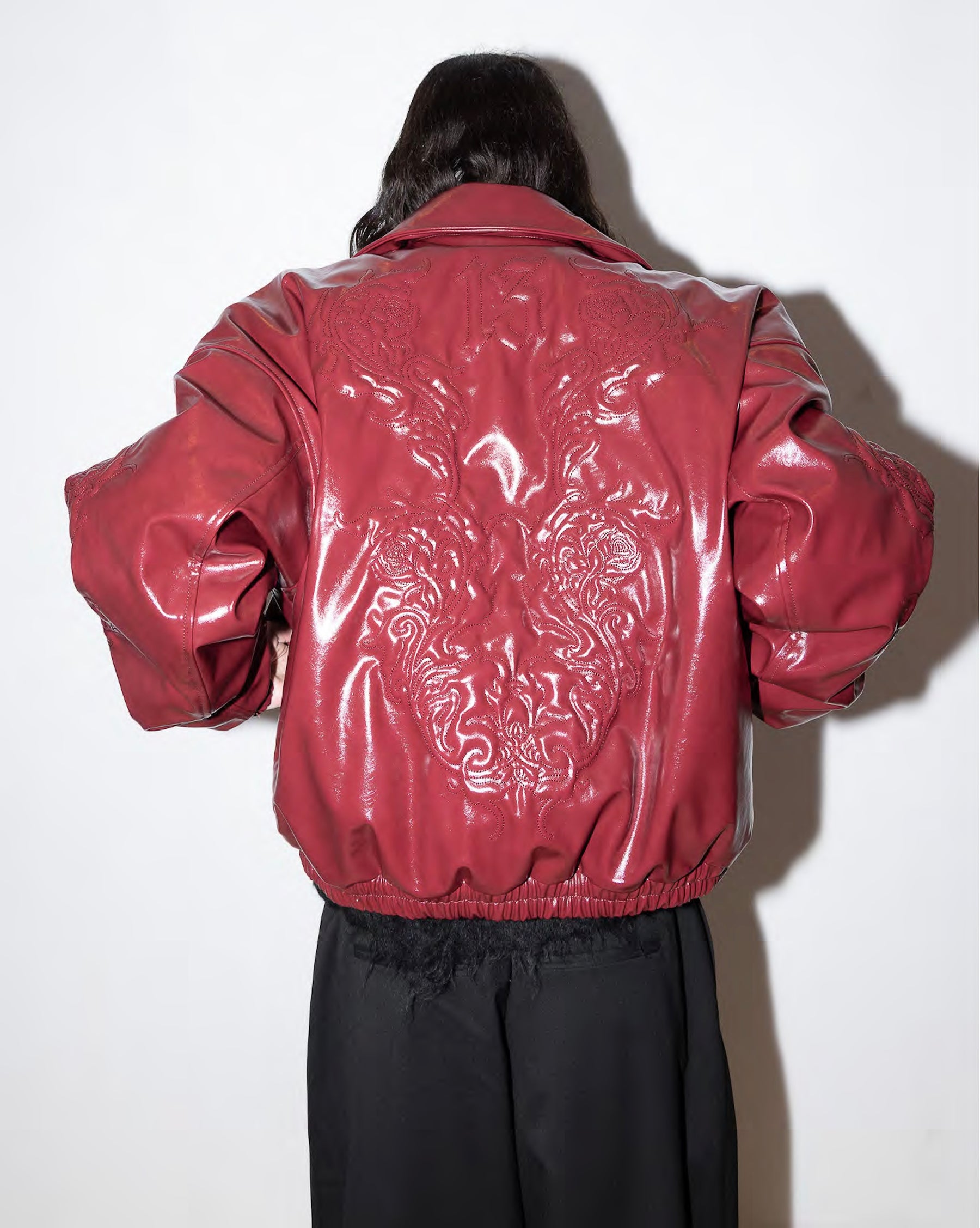 <span style="color: #f50b0b;">Last One</span> 【Pre-Order】1313 SELAH / VALPO ROSE ECO LEATHER JACKET RED