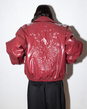 <span style="color: #f50b0b;">Last One</span> 【Pre-Order】1313 SELAH / VALPO ROSE ECO LEATHER JACKET RED
