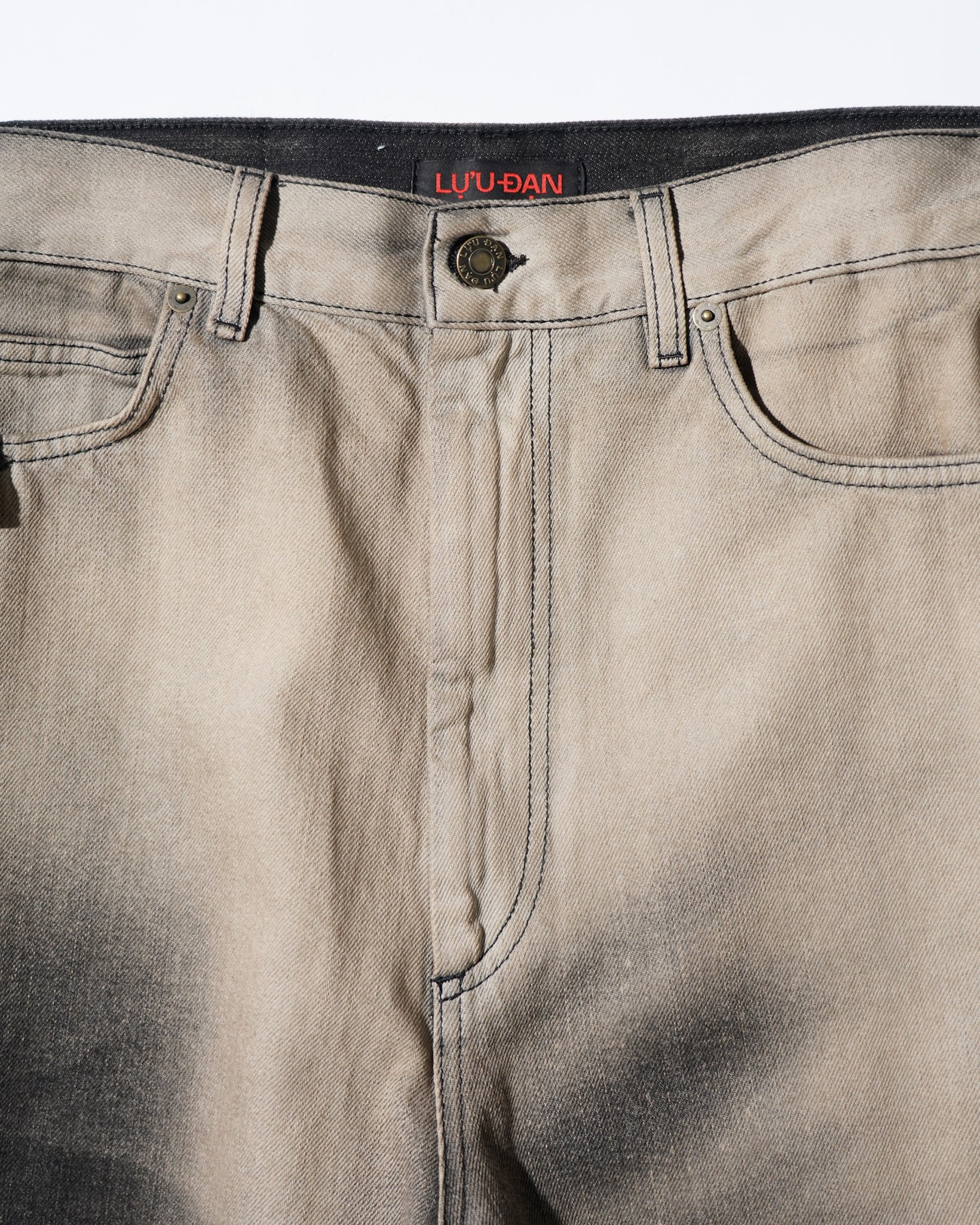 LU'U DAN / SIDE ZIP JEANS DEEP STAIN 9