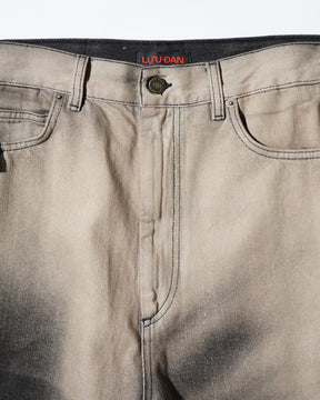 LU'U DAN / SIDE ZIP JEANS DEEP STAIN 9