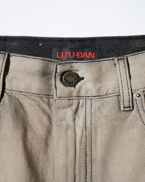 LU'U DAN / SIDE ZIP JEANS DEEP STAIN 10
