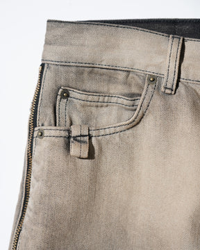 LU'U DAN / SIDE ZIP JEANS DEEP STAIN 11