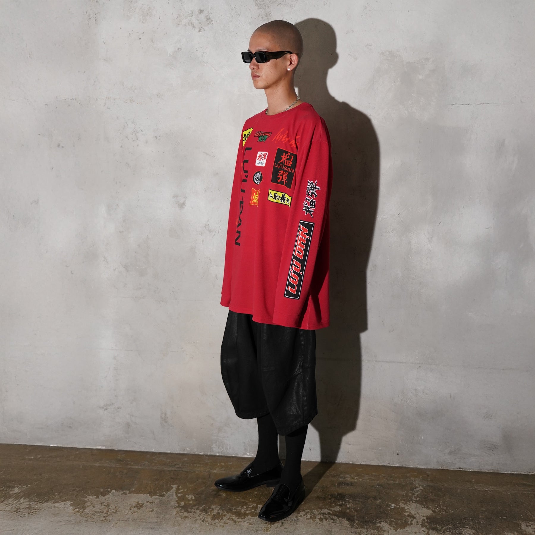 <span style="color: #f50b0b;">Last One</span> LU'U DAN / OVERSIZED LONG SLEEVE TEE BLOOD RED