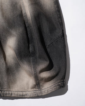 LU'U DAN / PUFFA SHORTS DEEP STAIN_5
