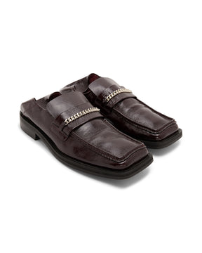 Martine Rose / FOLD BACK SQUARE TOE RED OXBLOOD