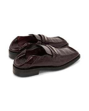 Martine Rose / FOLD BACK SQUARE TOE RED OXBLOOD