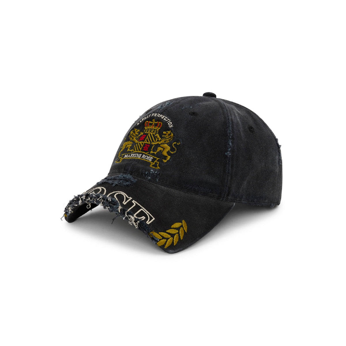 Martine Rose / CUT PEAK CAP BLACK WASHED