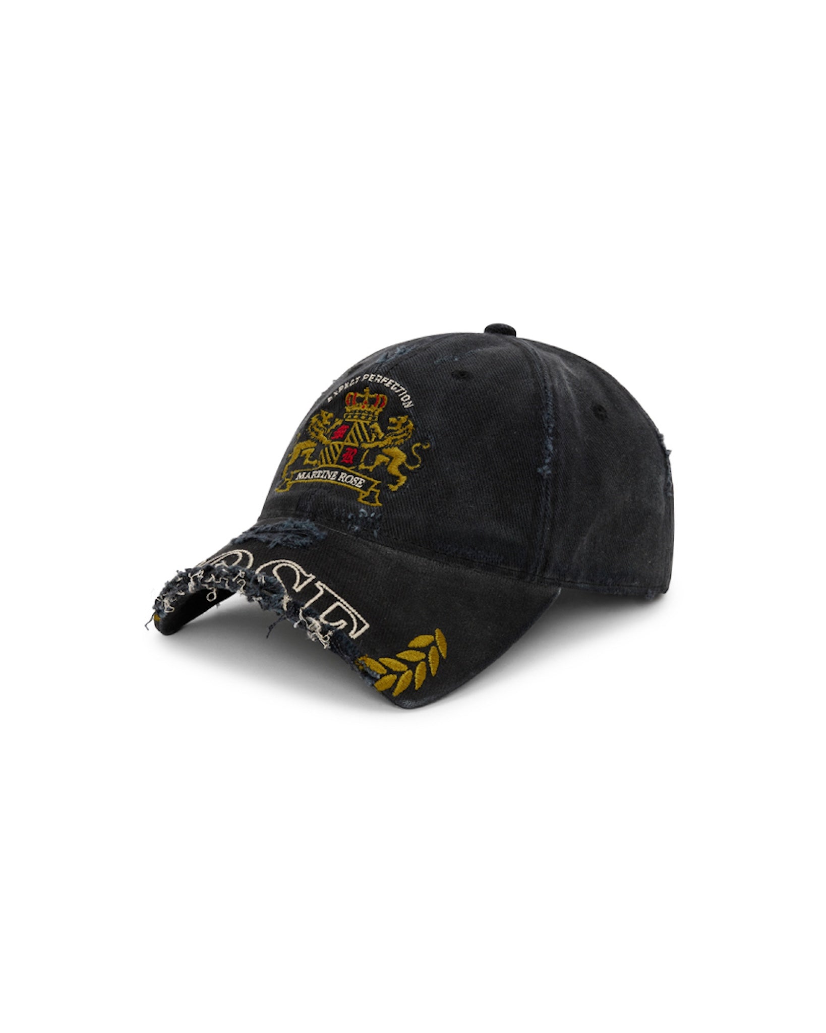 Martine Rose / CUT PEAK CAP BLACK WASHED