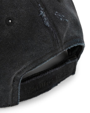 Martine Rose / CUT PEAK CAP BLACK WASHED