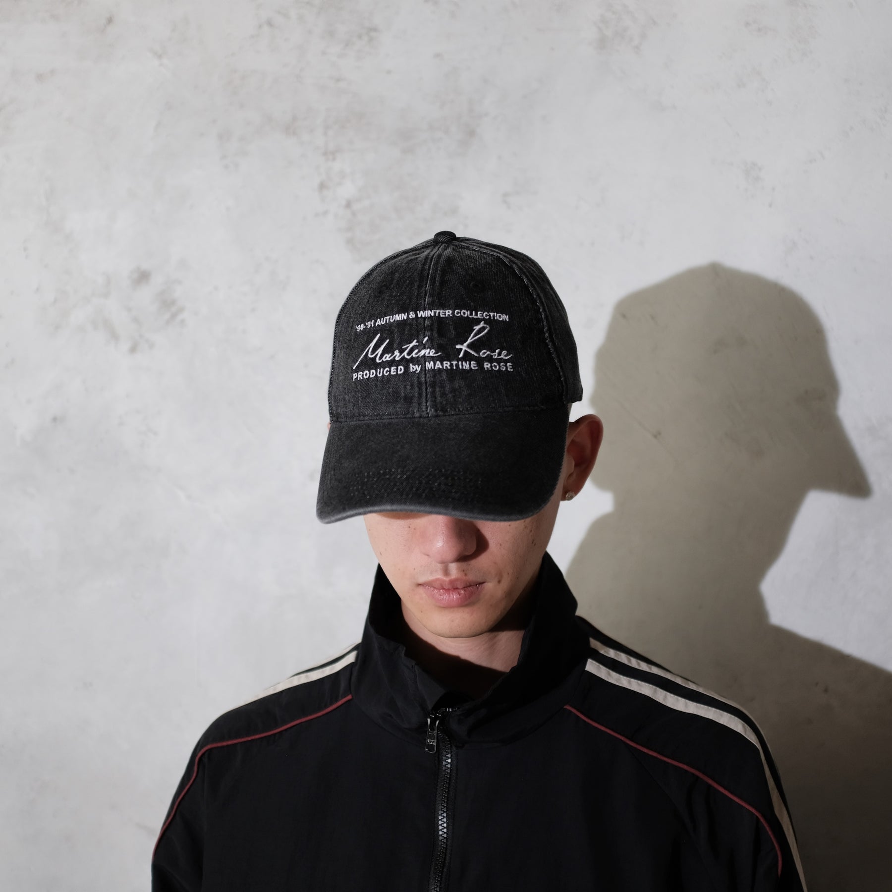 Martine Rose / SIGNATURE CAP BLACK WASHED BLACK