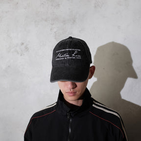Martine Rose / SIGNATURE CAP BLACK WASHED BLACK