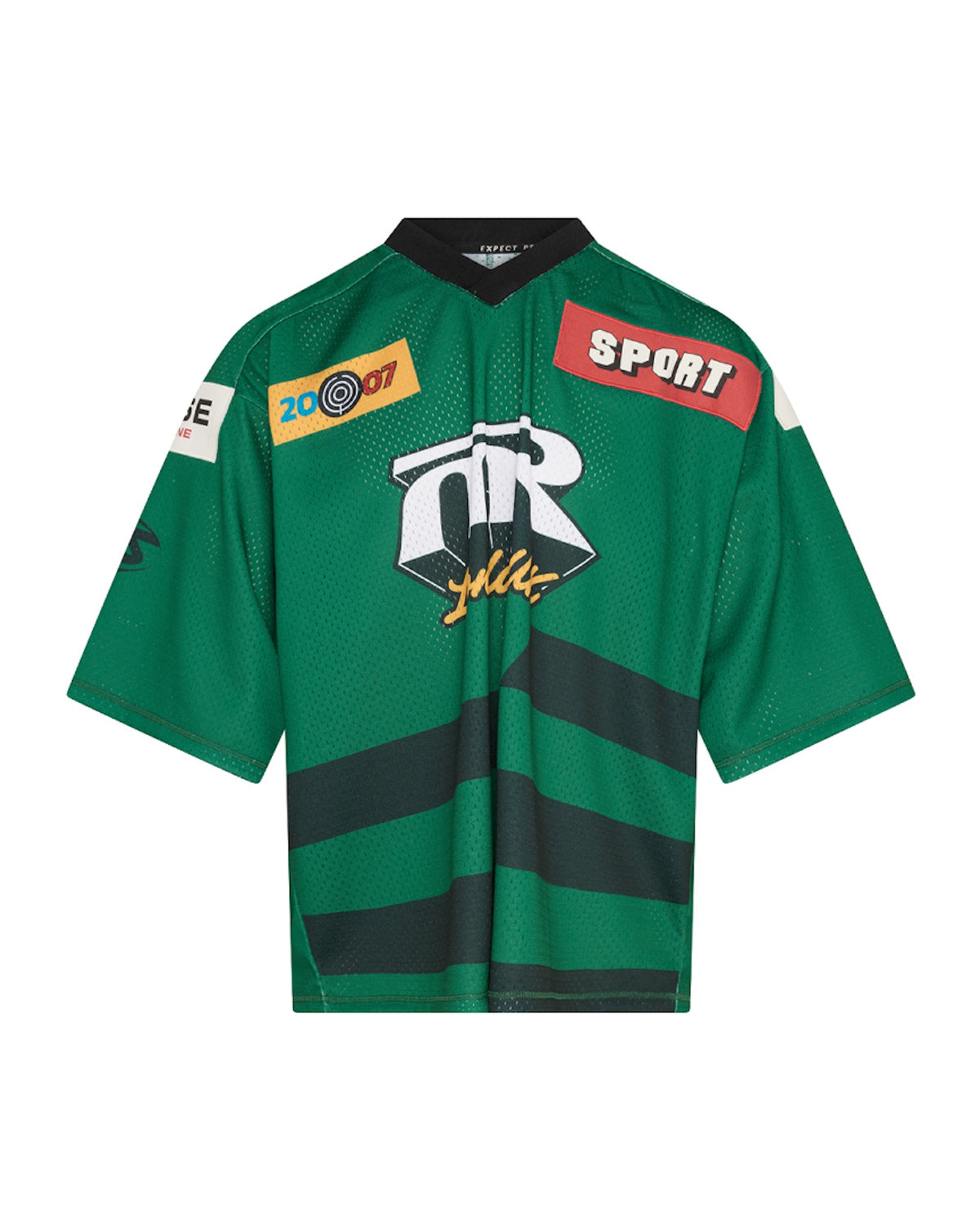 Martine Rose / OVERSIZED HOCKEY TOP GREEN BLACK