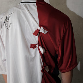 Martine Rose / COLLAGE FOOTBALL TOP WHITE BURGUNDY