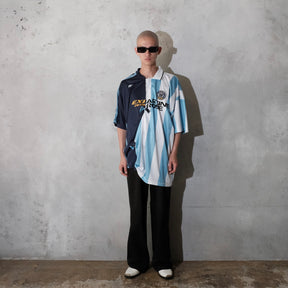 Martine Rose / COLLAGE FOOTBALL TOP BLUE STRIPE