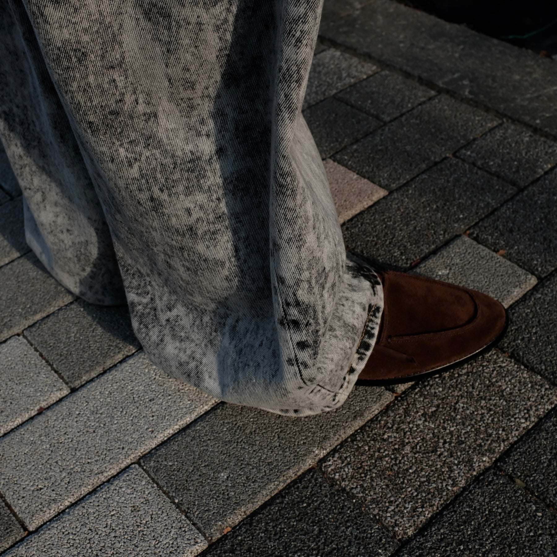 <span style="color: #f50b0b;">Last One</span> Martine Rose / ZIP HEM JEAN GREY ACID WASH