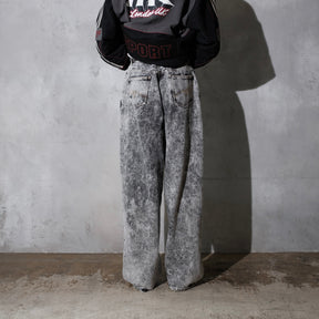 <span style="color: #f50b0b;">Last One</span> Martine Rose / ZIP HEM JEAN GREY ACID WASH