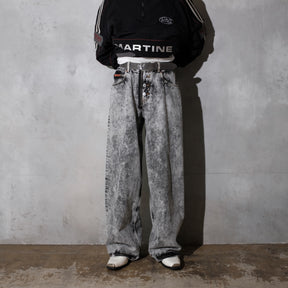 <span style="color: #f50b0b;">Last One</span> Martine Rose / ZIP HEM JEAN GREY ACID WASH