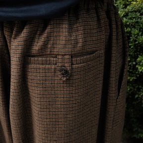 Martine Rose / EXTREME WIDE LEG TAILORED TROUSER BROWN