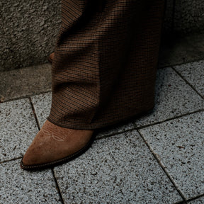 Martine Rose / EXTREME WIDE LEG TAILORED TROUSER BROWN