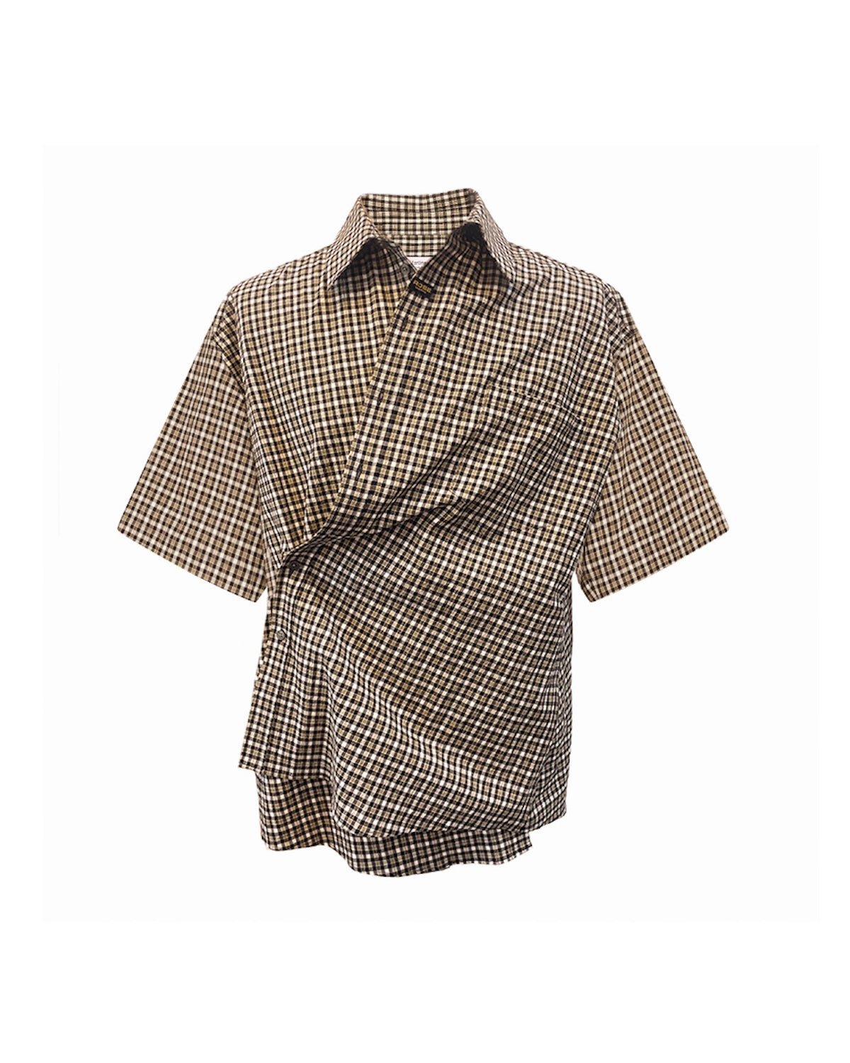 Martine Rose / SS BOXY WRAP SHIRT BLACK GREEN