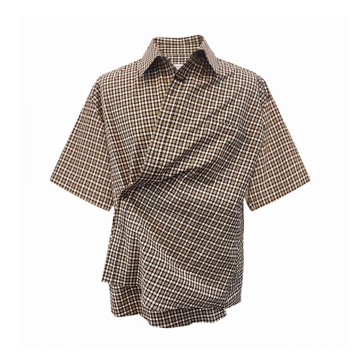 Martine Rose / SS BOXY WRAP SHIRT BLACK GREEN