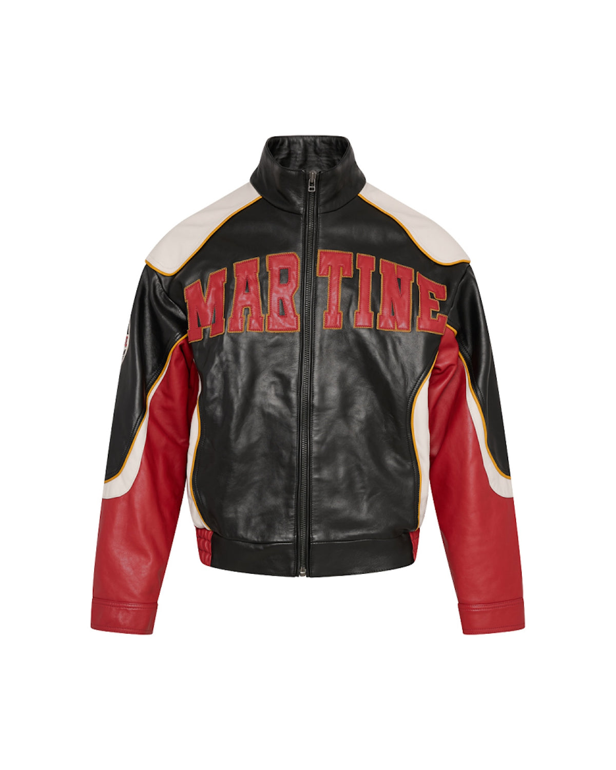 Martine Rose / SUPERBOWL LEATHER JACKET BLACK RED