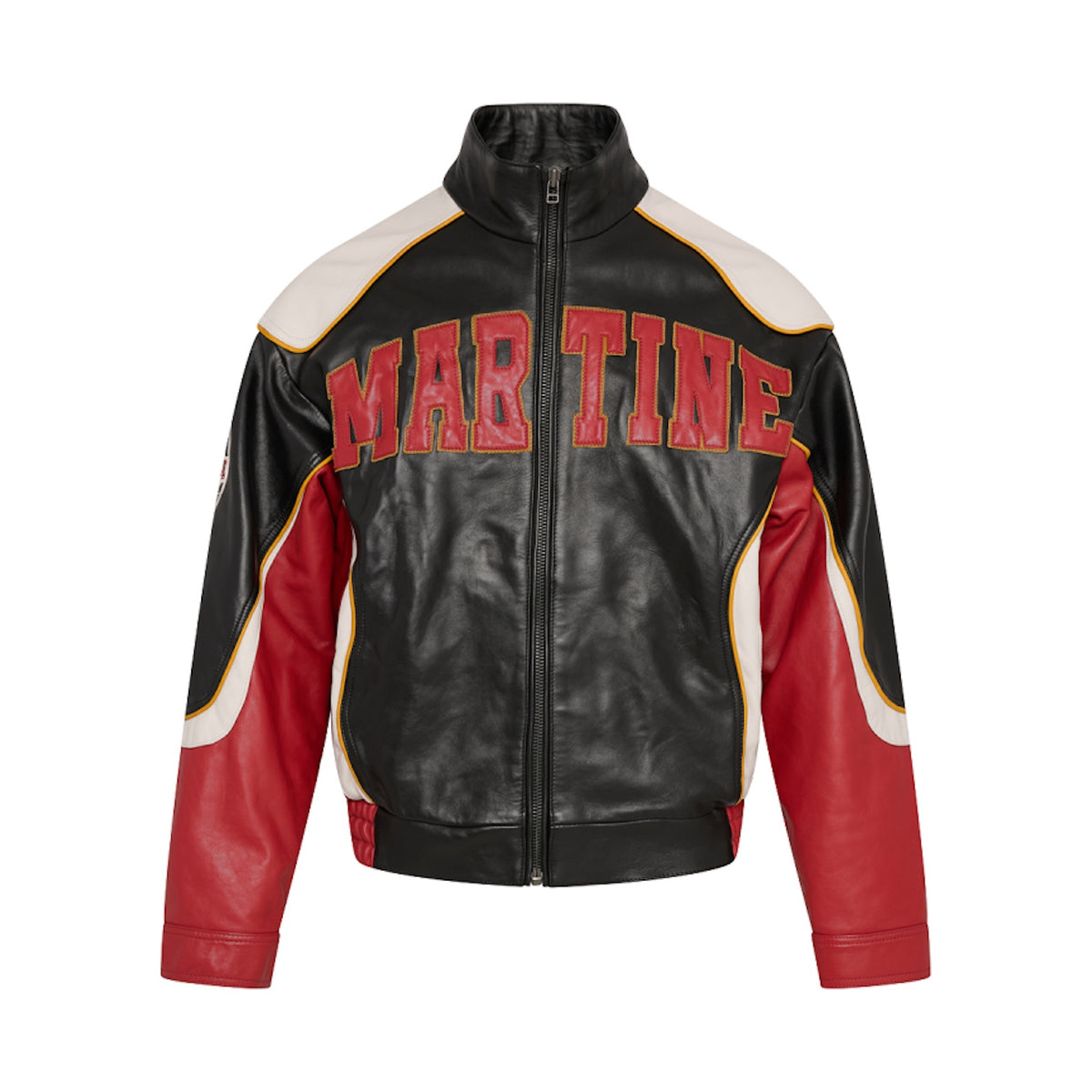 マリROSE野球ユニホームPORTE ジャケット付き　130cm Last One Martine Rose / SUPERBOWL LEATHER JACKET BLACK RED