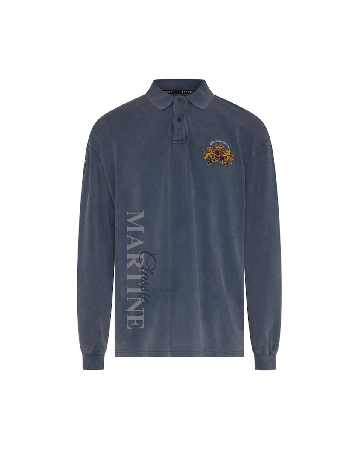 <span style="color: #f50b0b;">Last One</span> Martine Rose / LS POLO BLUE NAVY WASHED