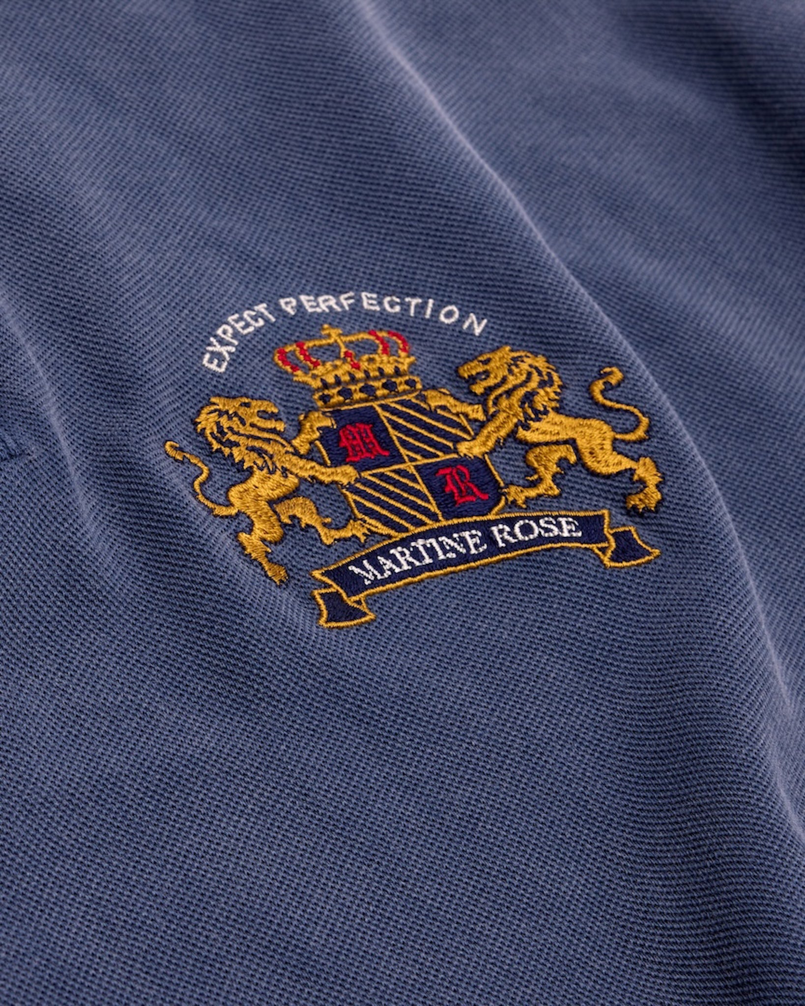 Martine Rose / LS POLO BLUE NAVY WASHED