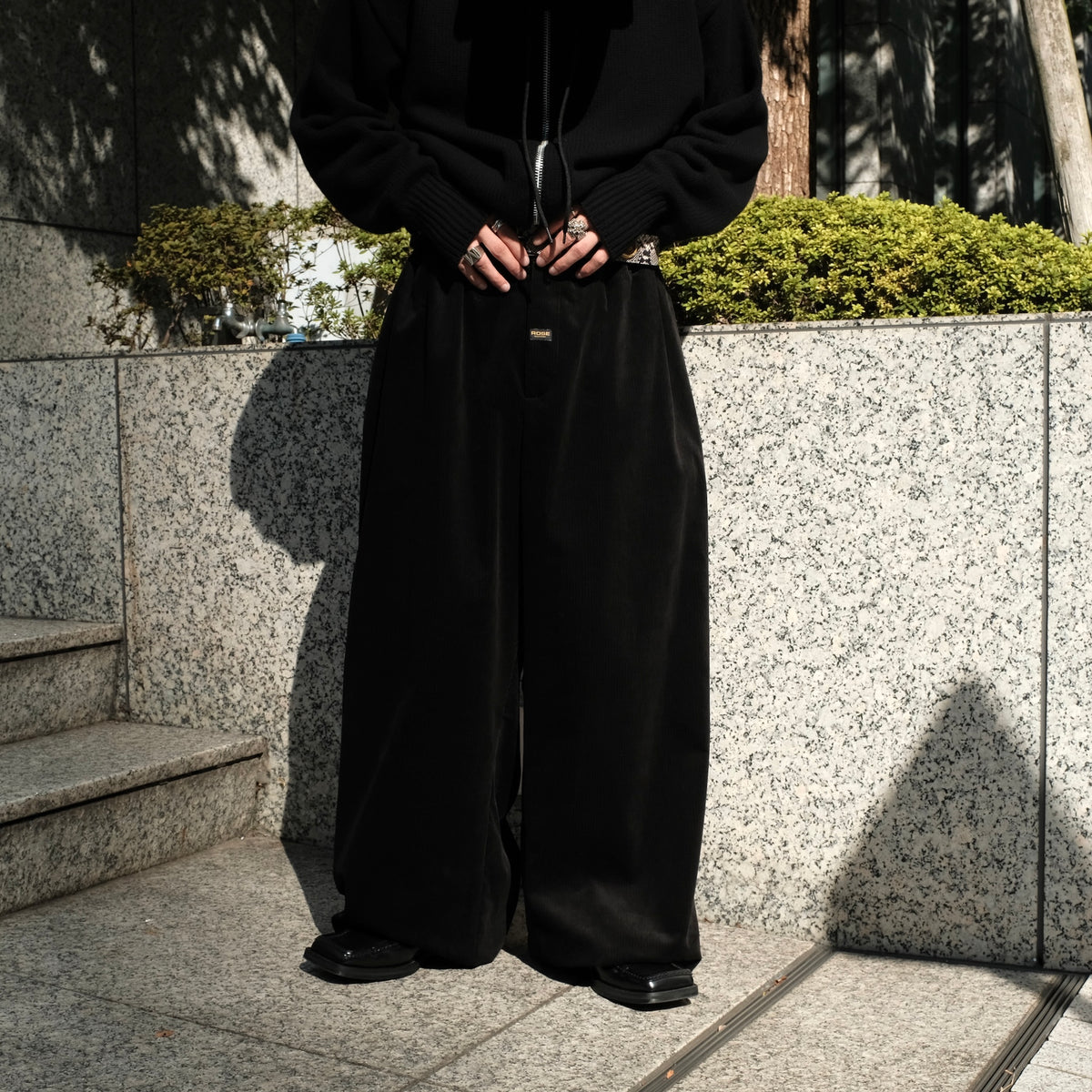 Martine Rose / EXTREME WIDE LEG TAILORED TROUSER BLACK