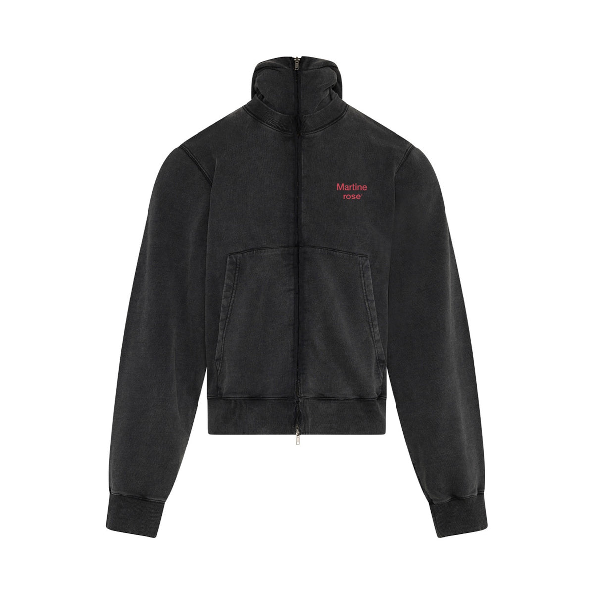 i*3様 Martine Rose / HOODED ZIP CREW BLAC Last One Martine Rose / HOODED ZIP CREW BLACK WASHED