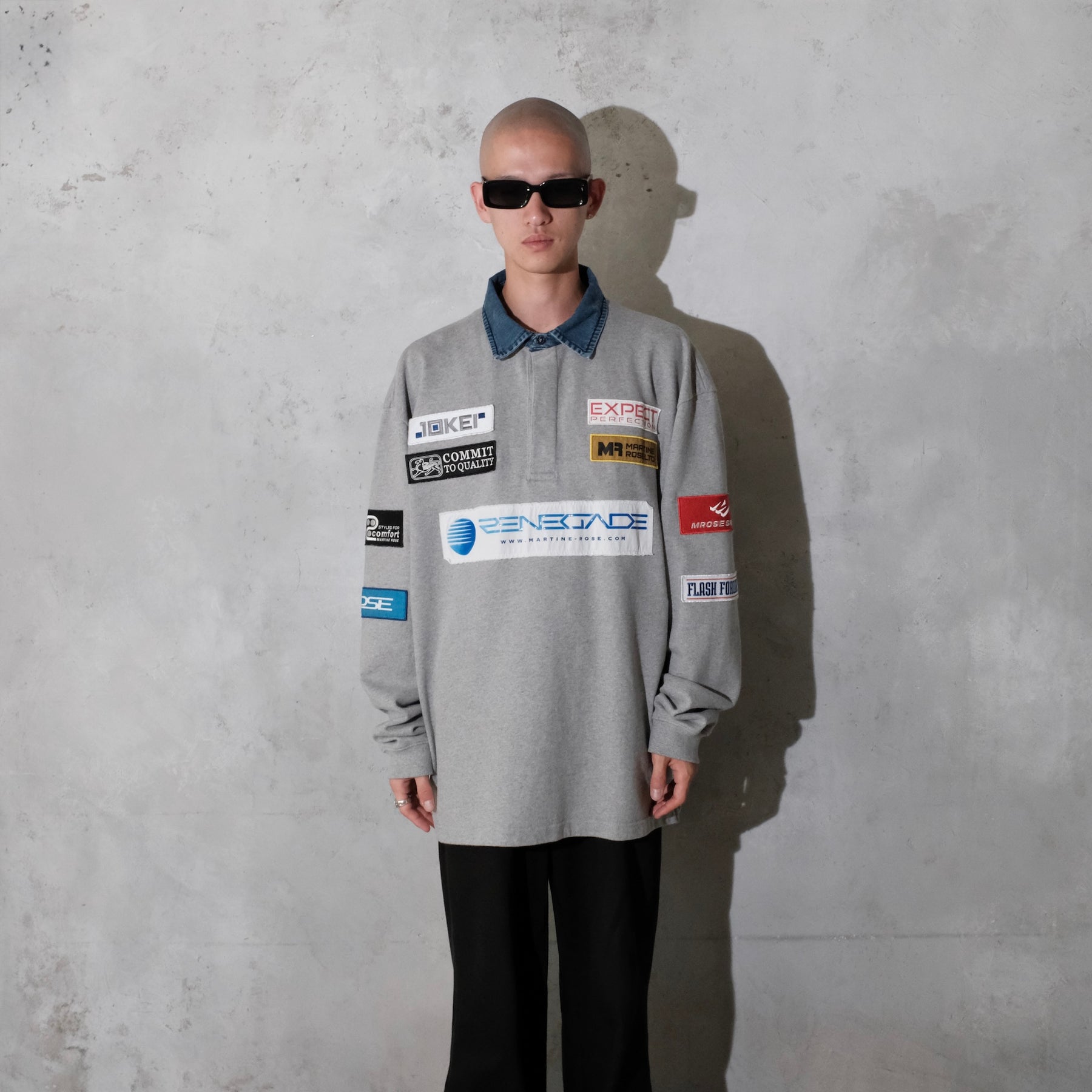 Martine Rose / RUGBY POLO GREY MARL