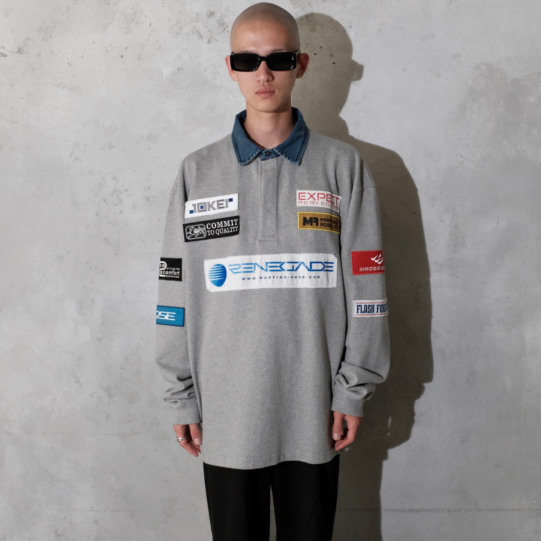 <span style="color: #f50b0b;">Last One</span> Martine Rose / RUGBY POLO GREY MARL