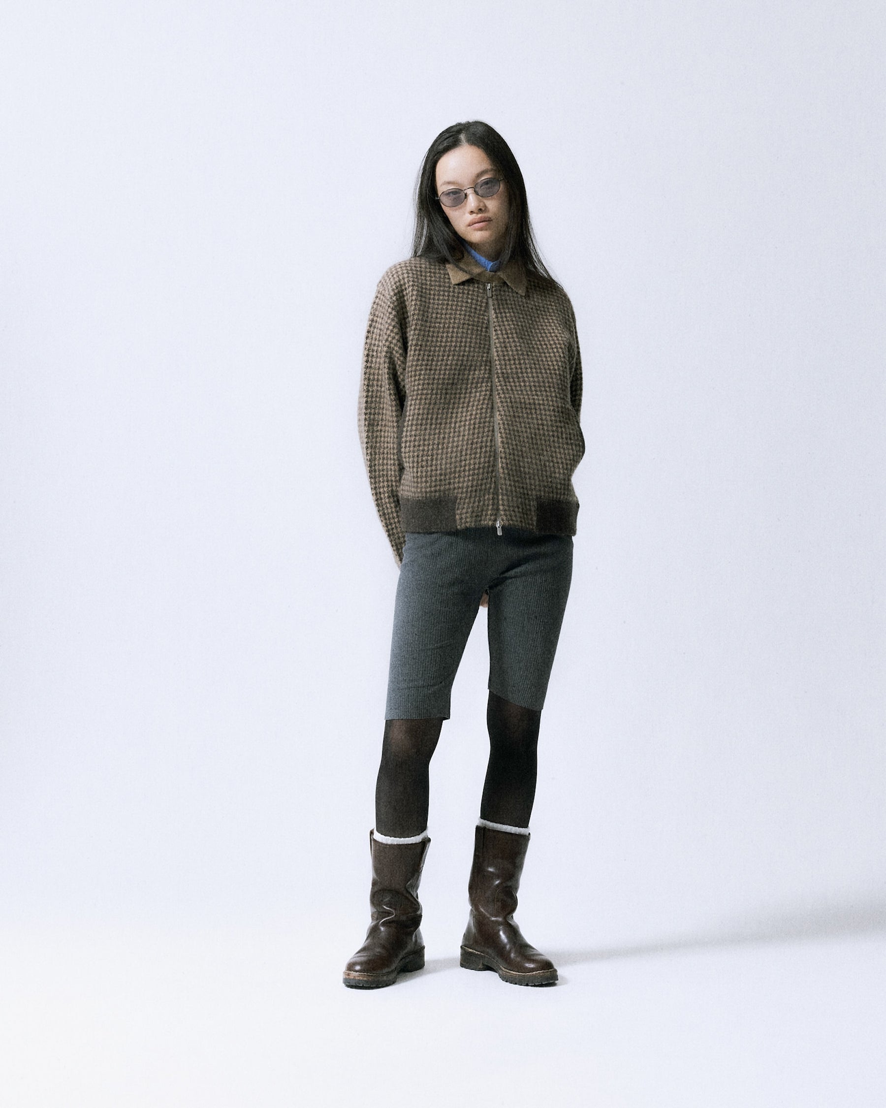 <span style="color: #f50b0b;">Last One</span> MEIAS / WOOL JQ HARRINGTON KNIT JK BROWN