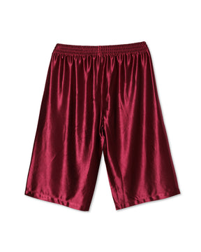 ROTOL / Poly Satin Basketball Shorts WINE RED