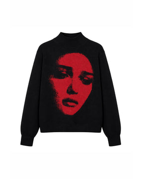 【Pre-Order】1313 SELAH / MOTHER MOCK-NECK SWEATER BLACK