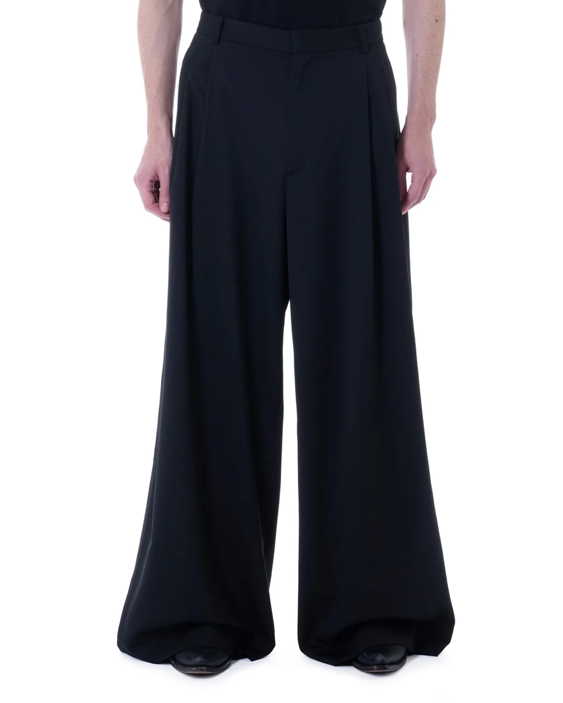 【Pre-Order】LU'U DAN / JUMBO WIDE LEG TROUSERS BLACK