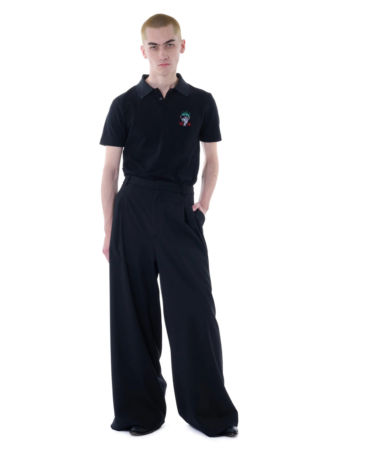 【Pre-Order】LU'U DAN / JUMBO WIDE LEG TROUSERS BLACK