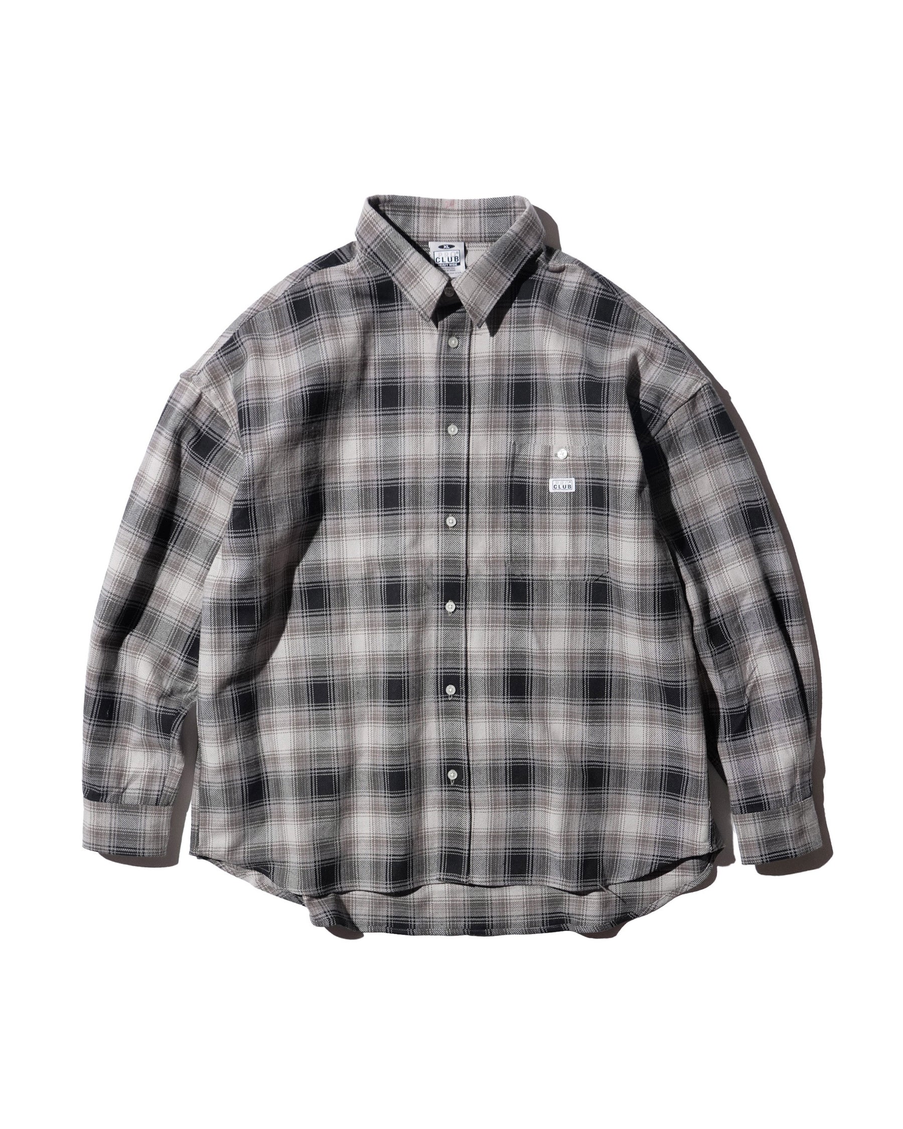 PRO_CLUB_Heavy_Wide_Ombre_Flannel_Shirt_BLACK_1