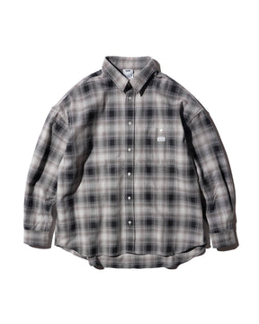 PRO_CLUB_Heavy_Wide_Ombre_Flannel_Shirt_BLACK_1