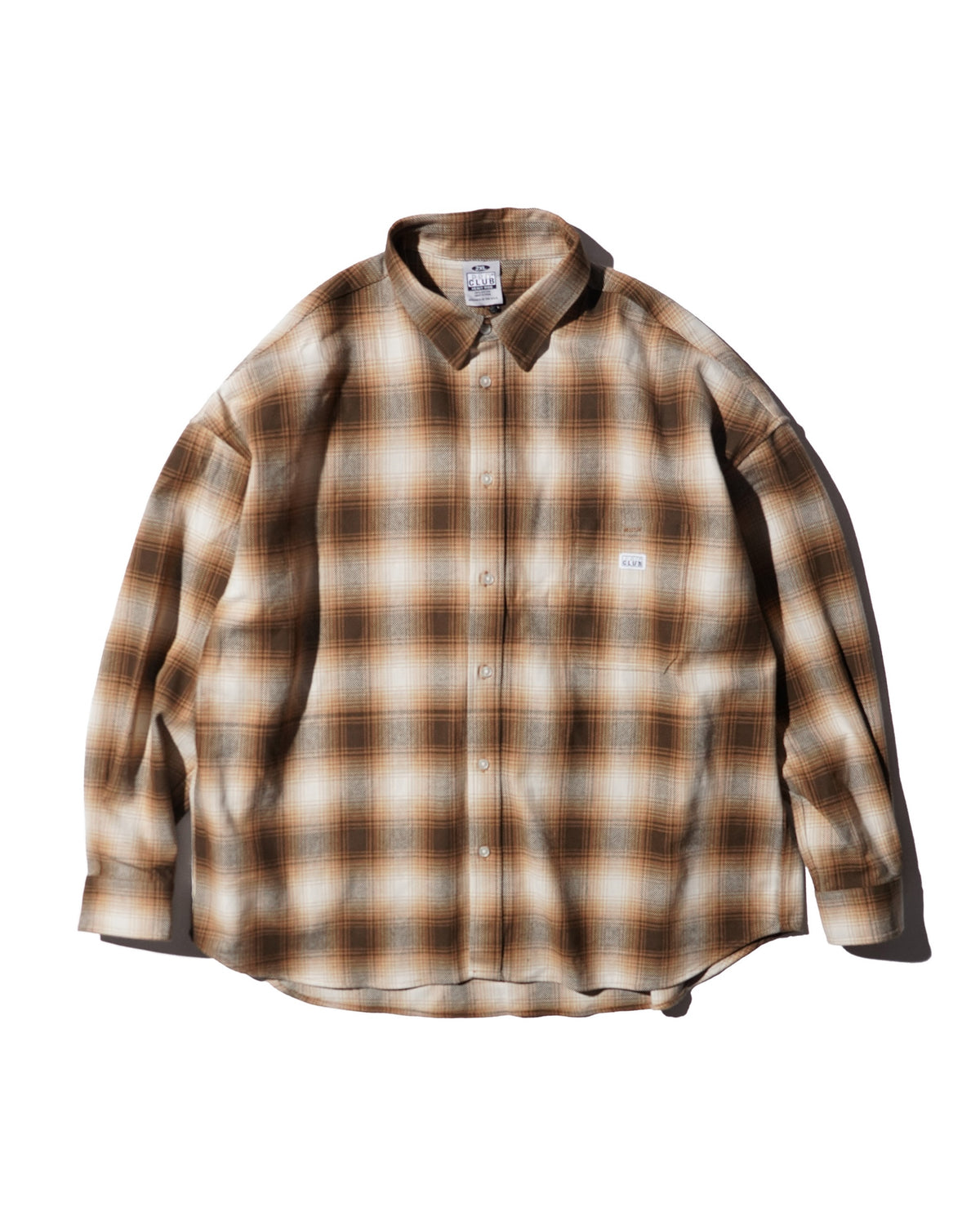 PRO_CLUB_Heavy_Wide_Ombre_Flannel_Shirt_BROWN_1