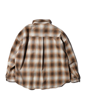 PRO_CLUB_Heavy_Wide_Ombre_Flannel_Shirt_BROWN_8