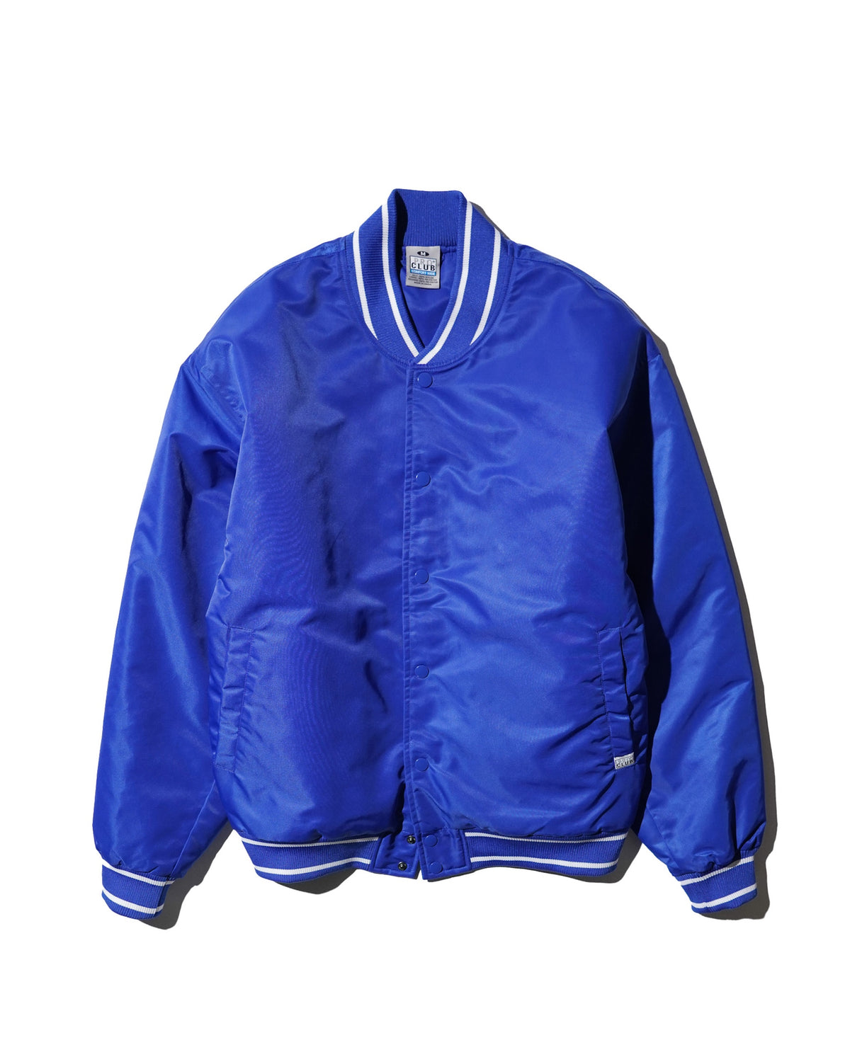 PRO CLUB / Heavyweight Satin Baseball Jacket BLUE 1