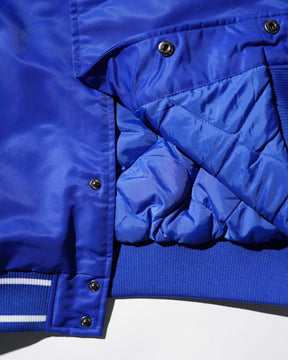 PRO CLUB / Heavyweight Satin Baseball Jacket BLUE 12