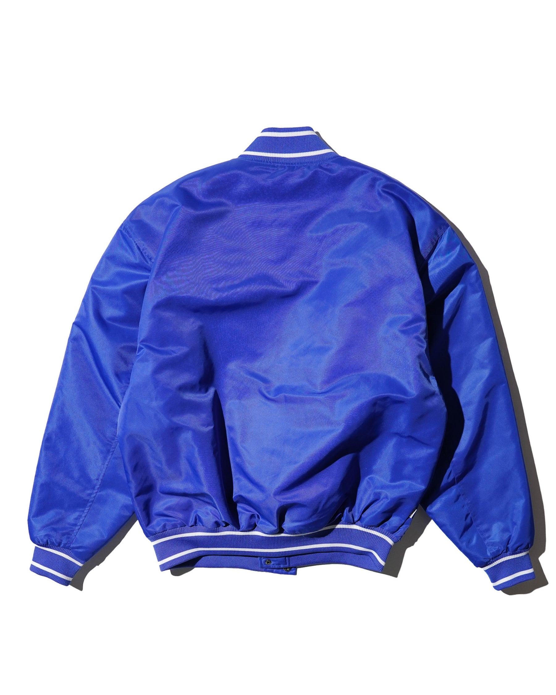 PRO CLUB / Heavyweight Satin Baseball Jacket BLUE 8