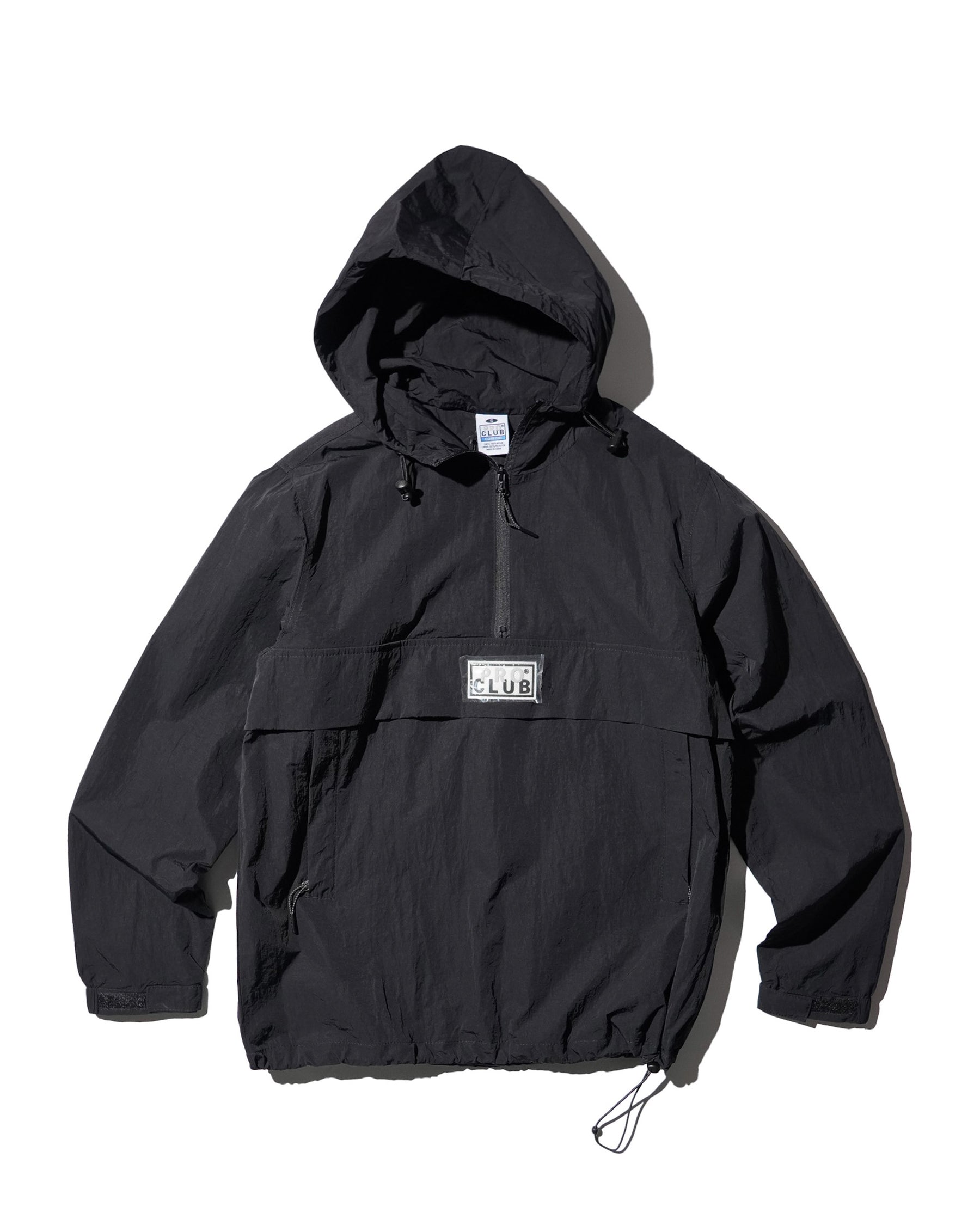 PRO_CLUB_METALLIC_NYLON_ANORAK_BLACK_1