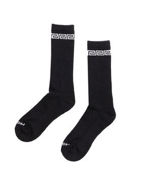 <span style="color: #f50b0b;">Last One</span> PRO CLUB / PC LINK CREW SOCK BLACK