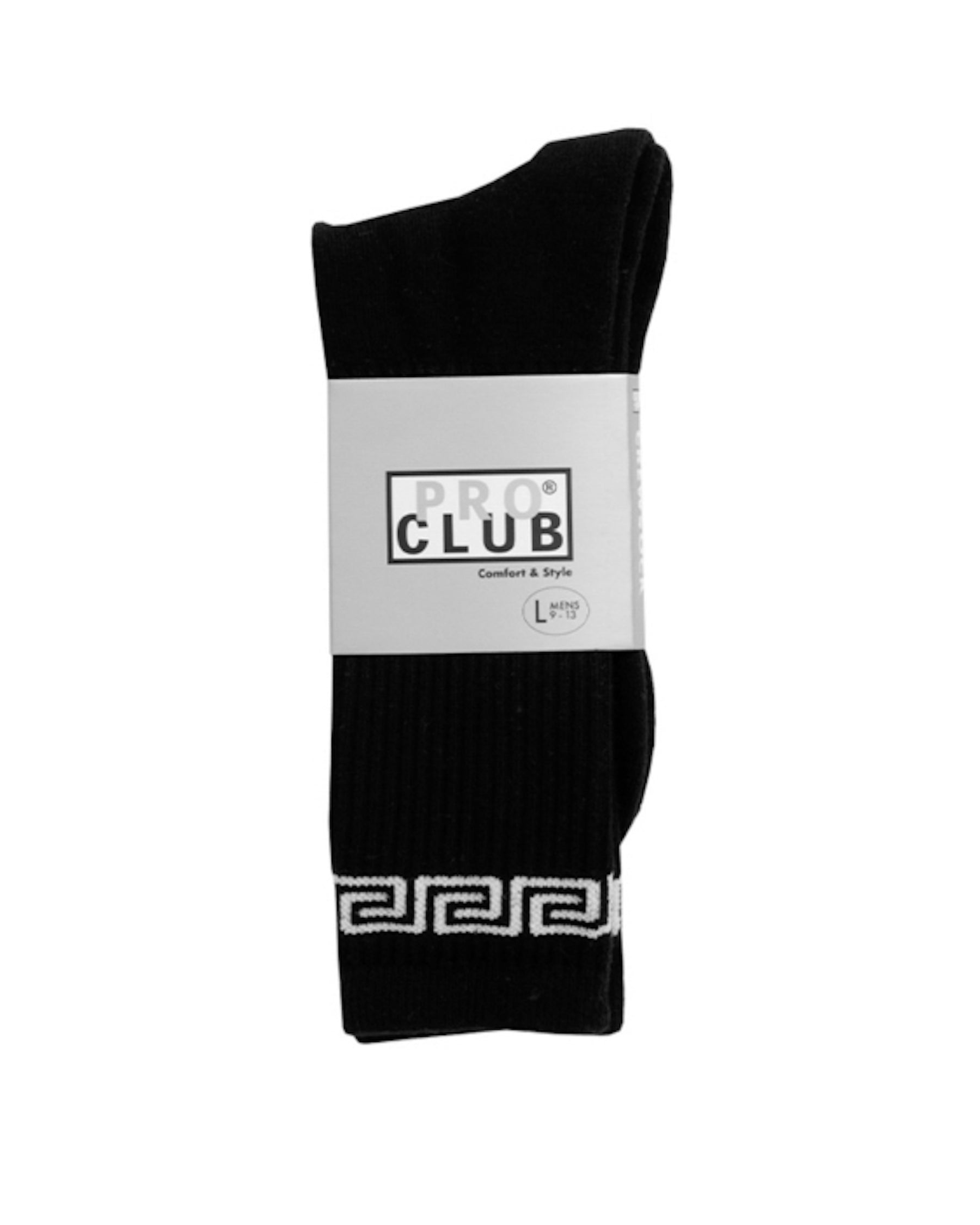 <span style="color: #f50b0b;">Last One</span> PRO CLUB / PC LINK CREW SOCK BLACK