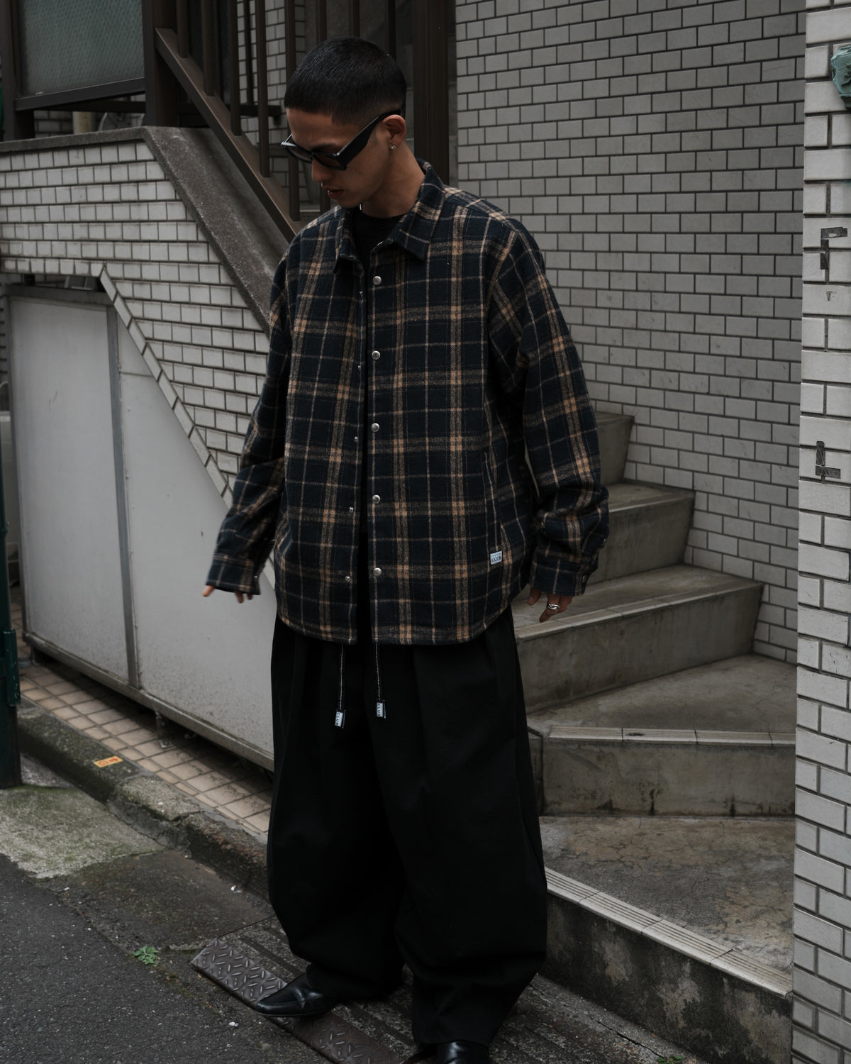 PRO CLUB / Work Shirt Jacket NAVY KHAKI 31